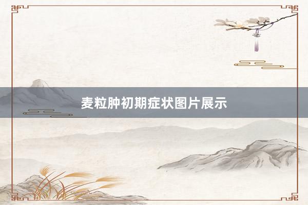 麦粒肿初期症状图片展示